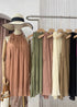 Women Pleated Mid Length Dresses